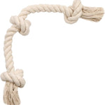 Barida Natural White Cotton Tough Dog Rope Toy. Non Toxic and Premium Rope Dog Tug Toy for Medium & Large Dogs.